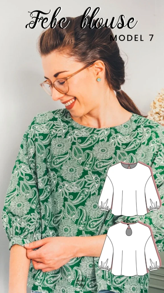 The blouse, a project from our beginner dressmaking courses, perfect for your capsule wardrobe.