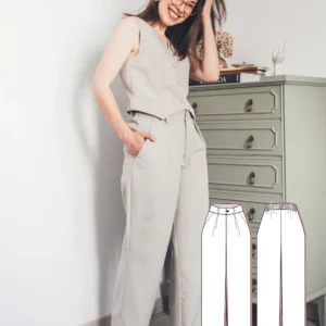 Women’s elastic-back waist pants sewing pattern