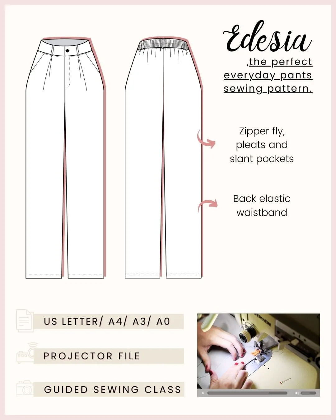 7 pleated trousers sewing pattern with elastic back waist pleated trousers sewing pattern with elastic back waist