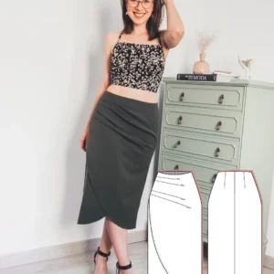 Tulip wrap skirt sewing pattern
