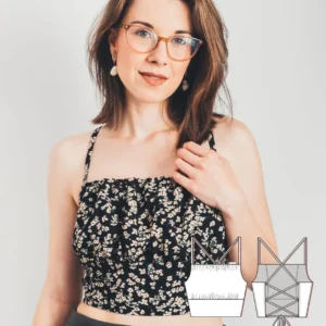 1. milkmaid top sewing pattern - Demeter crop top template