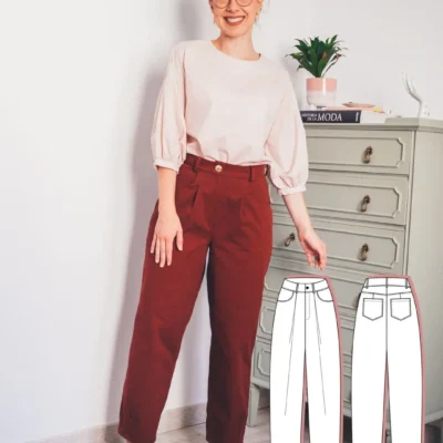 Balloon pants sewing pattern ~ Nix barrel leg denim slouchy jeans